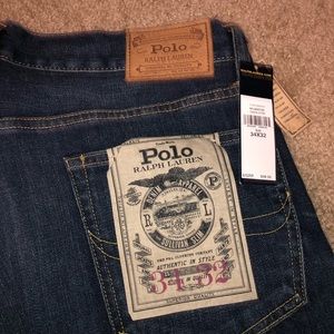 Polo Ralph Lauren Blue Jeans 34 x 32 NWT Sullivan Slim